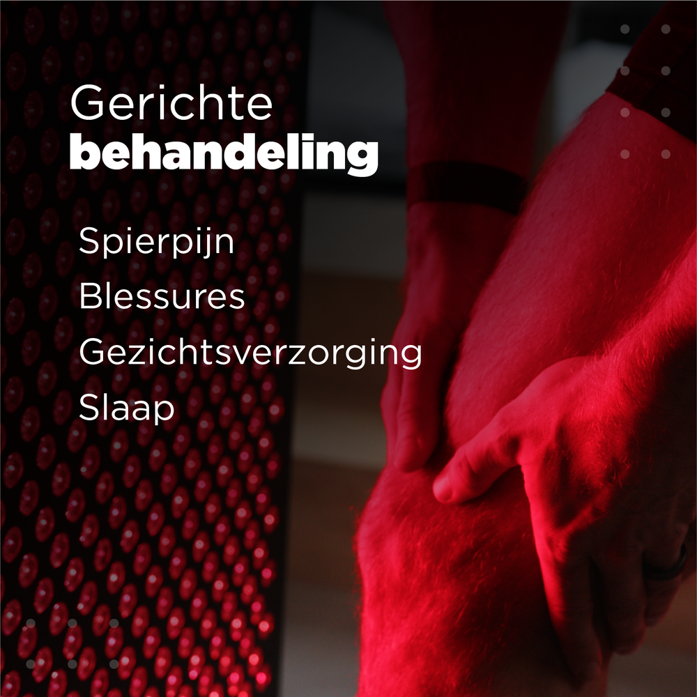 Gerichte behandeling met rood licht: spierpijn, blessures, gezichtsverzorging en slaap