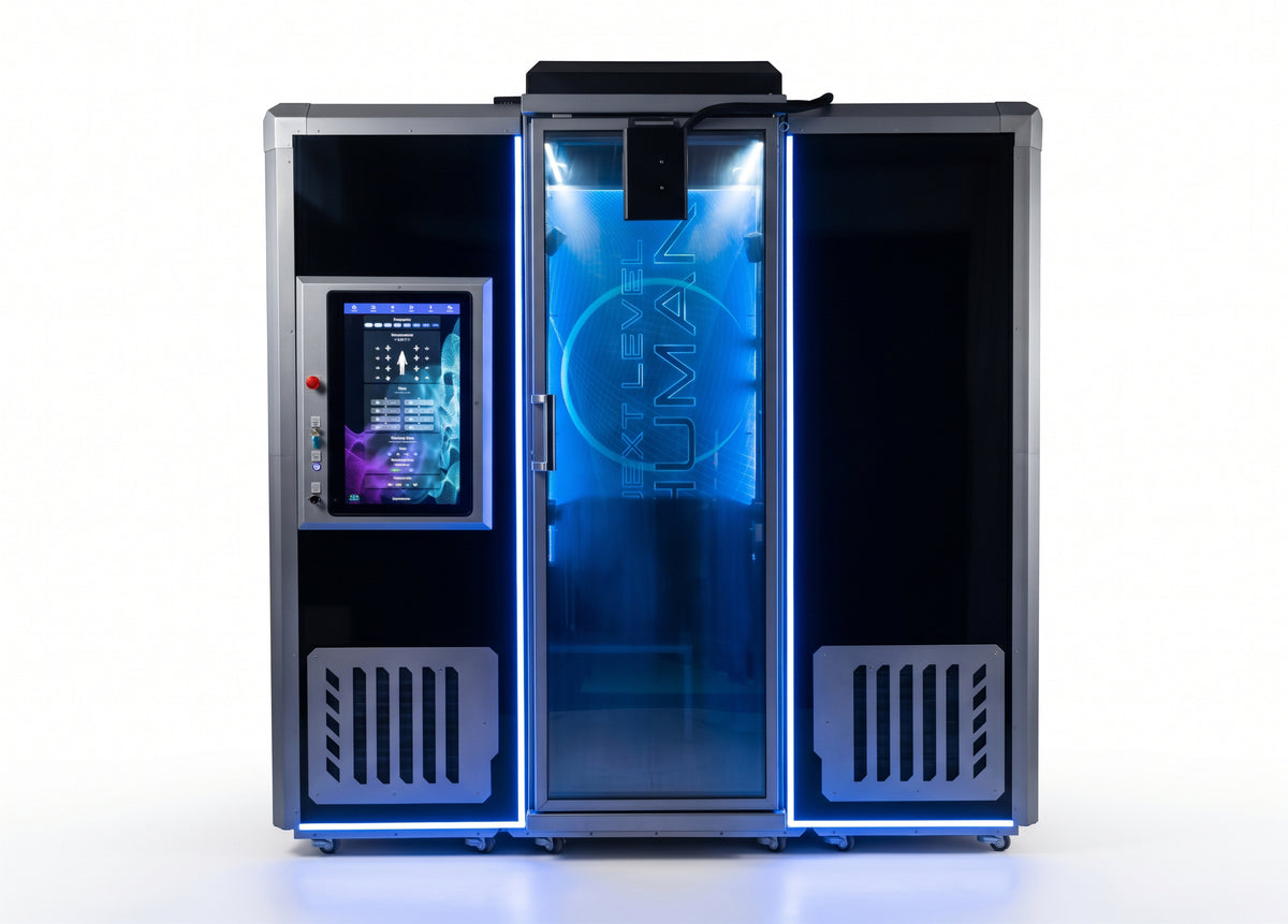Next Level Cryo Sauna, elektrische cryocabine, vooraanzicht