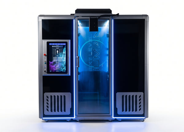 Next Level Cryo Sauna, elektrische cryocabine, vooraanzicht