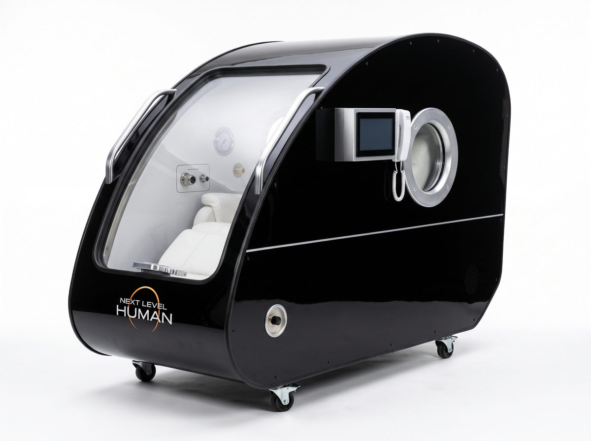 Next Level Hyperbaric 1-seats, hyperbare zuurstofkamer schuin van voren