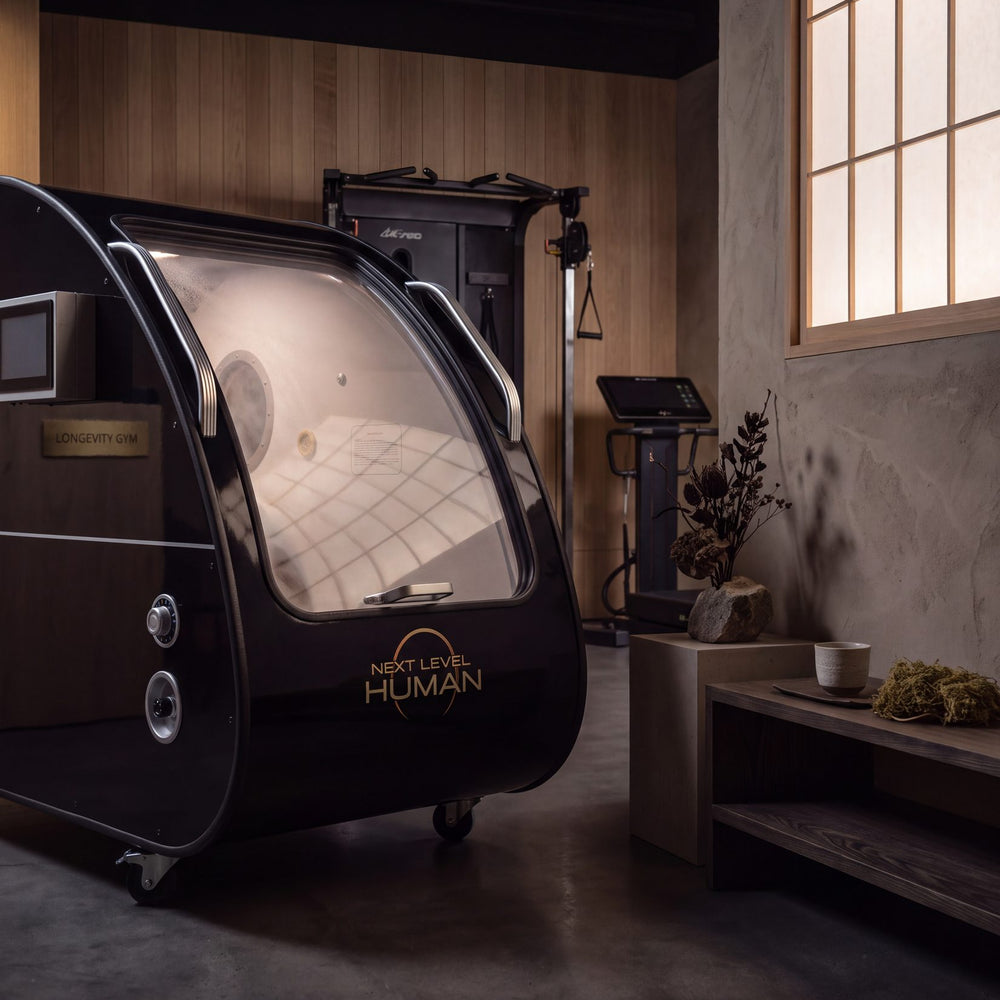 Next Level Hyperbaric 1-seats bij het raam in een ruimte in Japanse stijl
