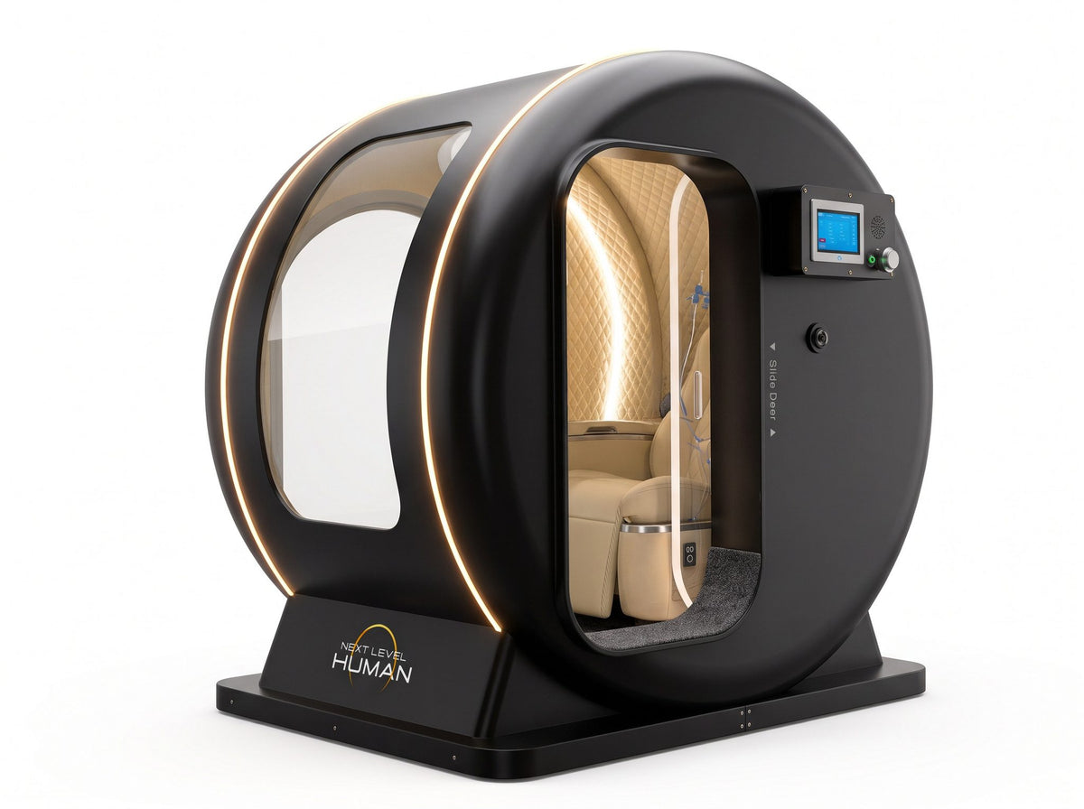 Next Level Hyperbaric 1-seats Deluxe schuin van voren met open deur